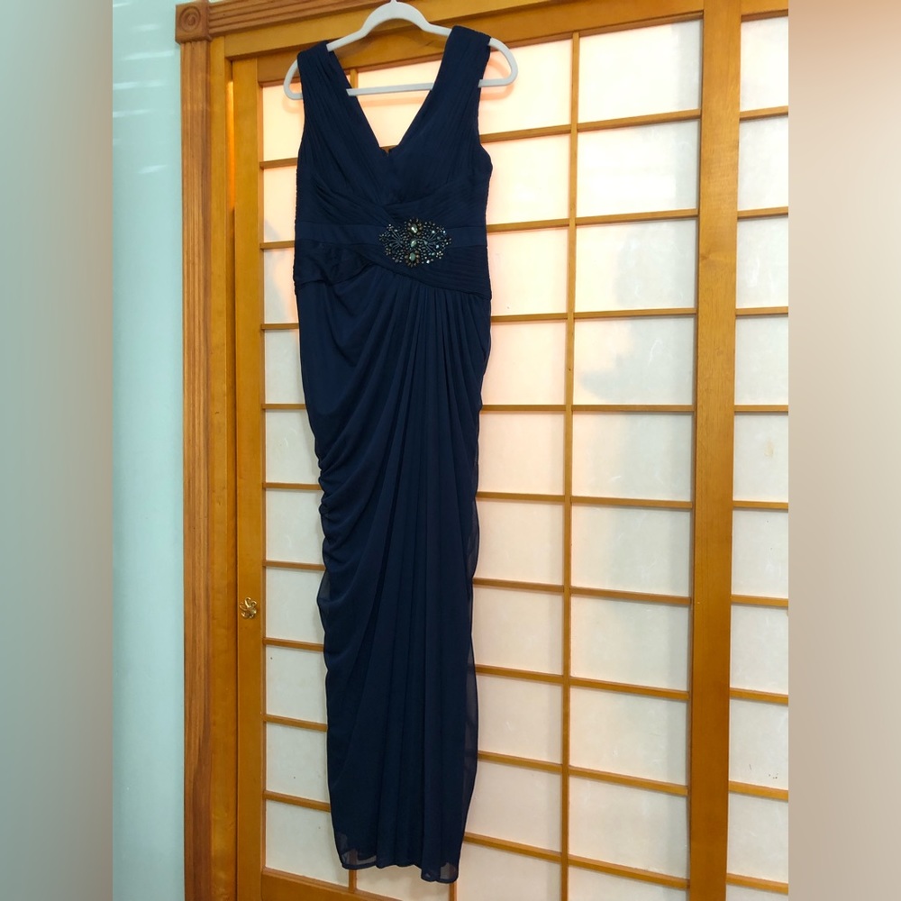 Adriana Papell blue floor length gown size 10